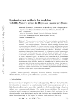Semivariogram methods for modeling Whittle-Matérn priors in Bayesian
  inverse problems