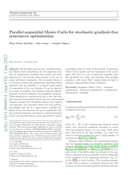 Parallel sequential Monte Carlo for stochastic gradient-free nonconvex
  optimization