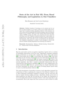 State of the Art in Fair ML: From Moral Philosophy and Legislation to
  Fair Classifiers