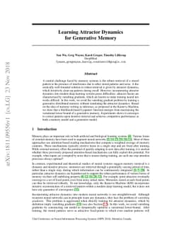 Learning Attractor Dynamics for Generative Memory