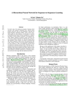 A Hierarchical Neural Network for Sequence-to-Sequences Learning