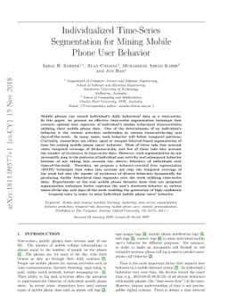Individualized Time-Series Segmentation for Mining Mobile Phone User
  Behavior