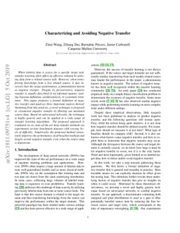 Characterizing and Avoiding Negative Transfer