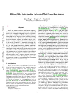 Efficient Video Understanding via Layered Multi Frame-Rate Analysis