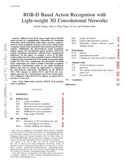RGB-D Based Action Recognition with Light-weight 3D Convolutional
  Networks