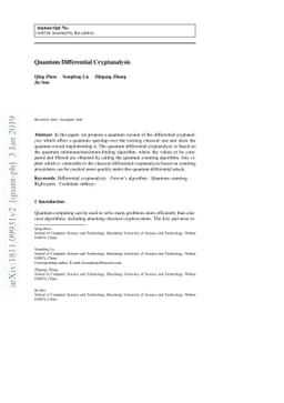 Quantum Differential Cryptanalysis