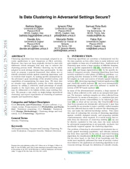 Is Data Clustering in Adversarial Settings Secure?