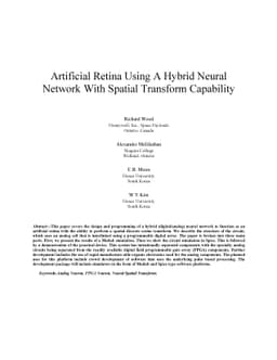 Artificial Retina Using A Hybrid Neural Network With Spatial Transform
  Capability