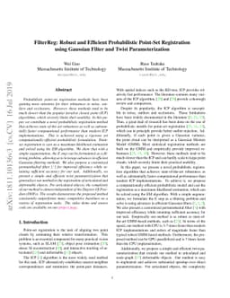 FilterReg: Robust and Efficient Probabilistic Point-Set Registration
  using Gaussian Filter and Twist Parameterization