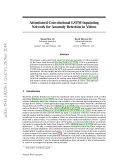 Attentioned Convolutional LSTM InpaintingNetwork for Anomaly Detection
  in Videos