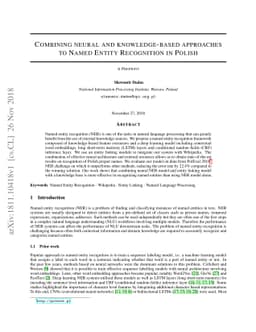 Combining neural and knowledge-based approaches to Named Entity
  Recognition in Polish