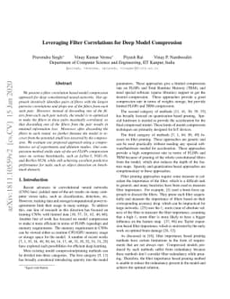 Leveraging Filter Correlations for Deep Model Compression