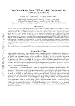 Low-Dose CT via Deep CNN with Skip Connection and Network in Network