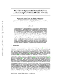 MATCH-Net: Dynamic Prediction in Survival Analysis using Convolutional
  Neural Networks
