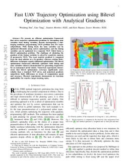 Fast UAV Trajectory Optimization using Bilevel Optimization with
  Analytical Gradients