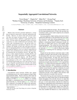 Sequentially Aggregated Convolutional Networks