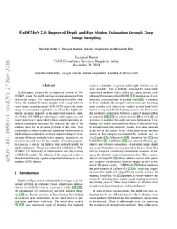 UnDEMoN 2.0: Improved Depth and Ego Motion Estimation through Deep Image
  Sampling