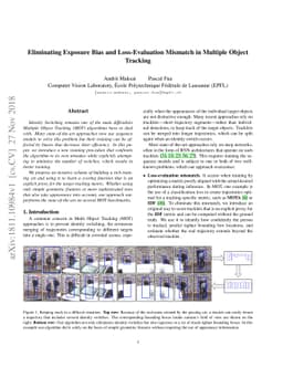 Eliminating Exposure Bias and Loss-Evaluation Mismatch in Multiple
  Object Tracking