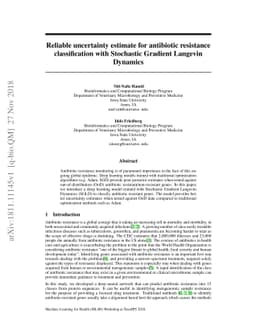 Reliable uncertainty estimate for antibiotic resistance classification
  with Stochastic Gradient Langevin Dynamics