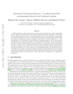 Partitioned Variational Inference: A unified framework encompassing
  federated and continual learning