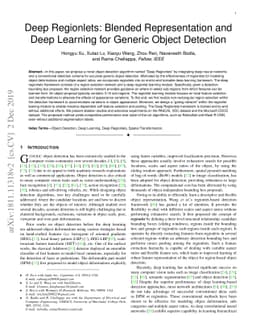 Deep Regionlets: Blended Representation and Deep Learning for Generic
  Object Detection