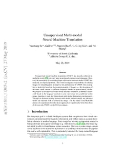 Unsupervised Multi-modal Neural Machine Translation