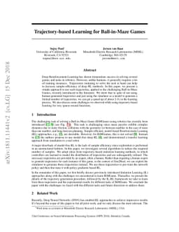 Trajectory-based Learning for Ball-in-Maze Games
