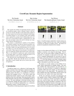 CrowdCam: Dynamic Region Segmentation