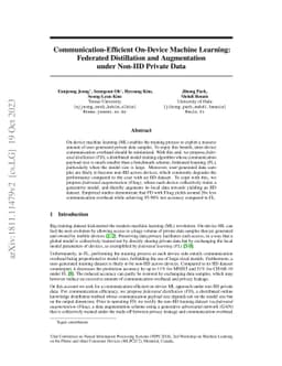 Communication-Efficient On-Device Machine Learning: Federated
  Distillation and Augmentation under Non-IID Private Data