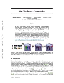 One-Shot Instance Segmentation