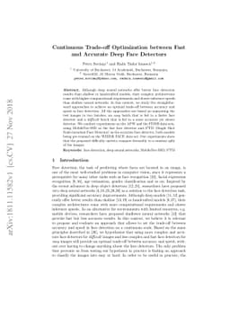 Continuous Trade-off Optimization between Fast and Accurate Deep Face
  Detectors