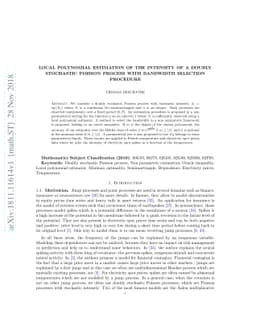 Local polynomial estimation of the intensity of a doubly stochastic
  Poisson process with bandwidth selection procedure