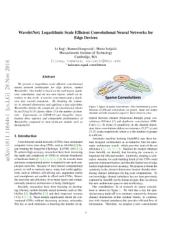 WaveletNet: Logarithmic Scale Efficient Convolutional Neural Networks
  for Edge Devices