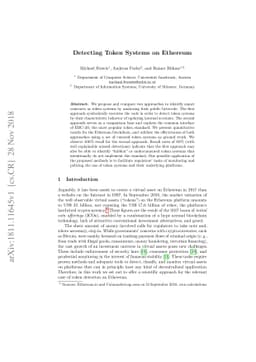 Detecting Token Systems on Ethereum