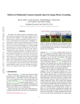Multi-level Multimodal Common Semantic Space for Image-Phrase Grounding