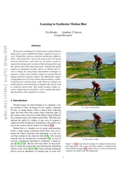 Learning to Synthesize Motion Blur