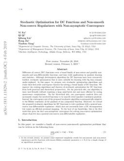 Stochastic Optimization for DC Functions and Non-smooth Non-convex
  Regularizers with Non-asymptotic Convergence