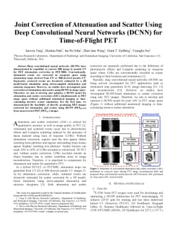 Joint Correction of Attenuation and Scatter Using Deep Convolutional
  Neural Networks (DCNN) for Time-of-Flight PET
