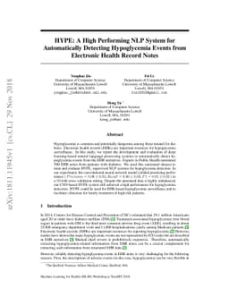 HYPE: A High Performing NLP System for Automatically Detecting
  Hypoglycemia Events from Electronic Health Record Notes
