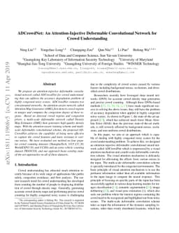 ADCrowdNet: An Attention-injective Deformable Convolutional Network for
  Crowd Understanding