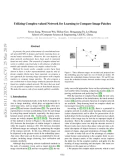 Utilizing Complex-valued Network for Learning to Compare Image Patches
