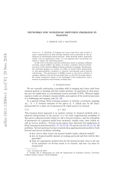 Networks for Nonlinear Diffusion Problems in Imaging
