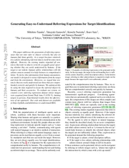 Generating Easy-to-Understand Referring Expressions for Target
  Identifications
