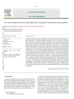 Two-level Attention with Two-stage Multi-task Learning for Facial
  Emotion Recognition