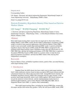Particle Probability Hypothesis Density Filter based on Pairwise Markov
  Chains
