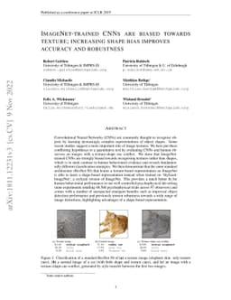 ImageNet-trained CNNs are biased towards texture; increasing shape bias
  improves accuracy and robustness