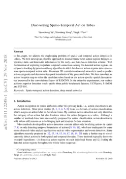 Discovering Spatio-Temporal Action Tubes
