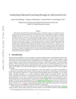 Analyzing Federated Learning through an Adversarial Lens