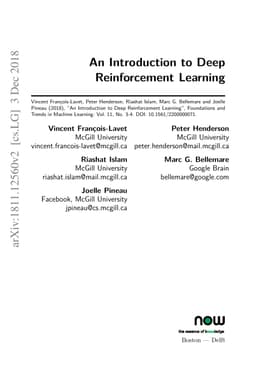 An Introduction to Deep Reinforcement Learning