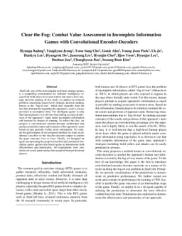 Clear the Fog: Combat Value Assessment in Incomplete Information Games
  with Convolutional Encoder-Decoders